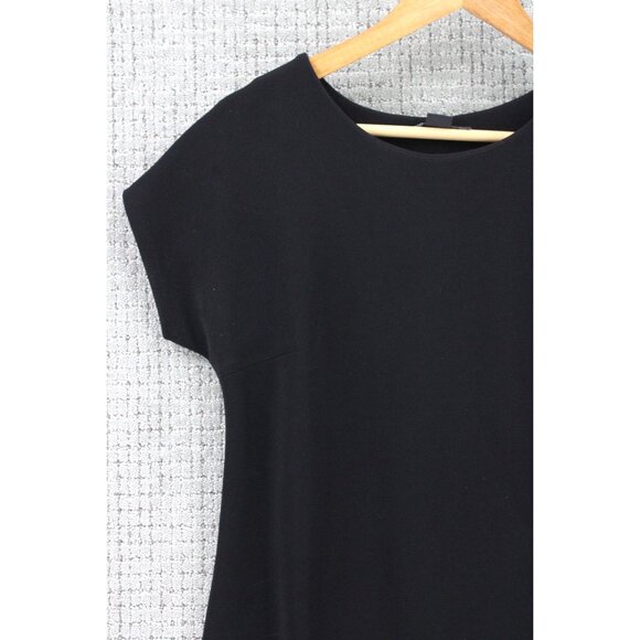 AX Armani Exchange Shift Dress Womens Size 6 Black Solid Stretch Textured - Picture 3 of 10